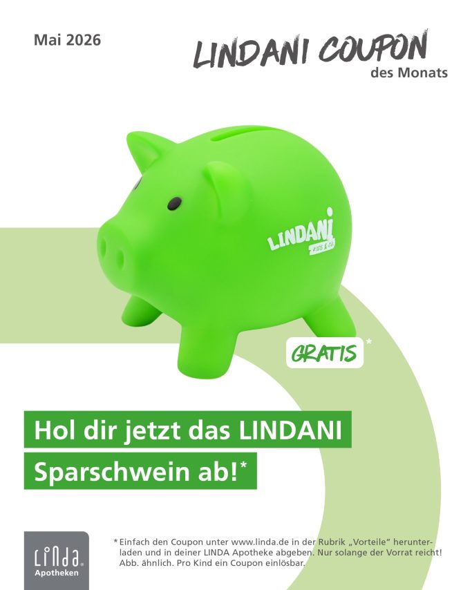 Lindani Gutschein mit einem Sparschwein und dem Text "Hol dir jetzt das UNDA! Sparschwein ab!"